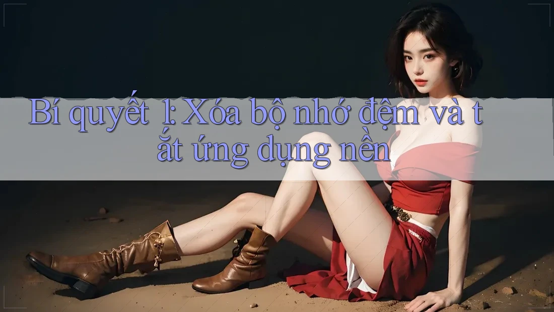 Bí quyết 1: Xóa bộ nhớ đệm và tắt ứng dụng nền