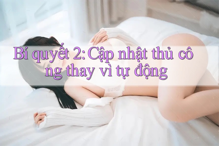 Bí quyết 2: Cập nhật thủ công thay vì tự động